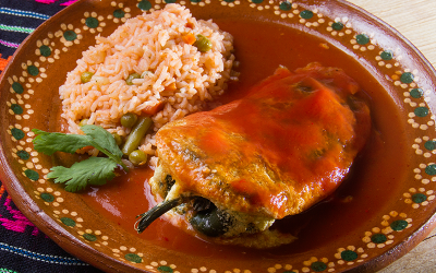 Chile relleno de panela