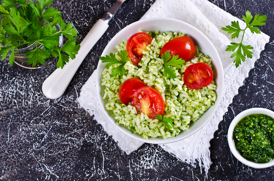 Arroz al cilantro