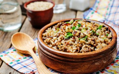 Arroz integral con lentejas