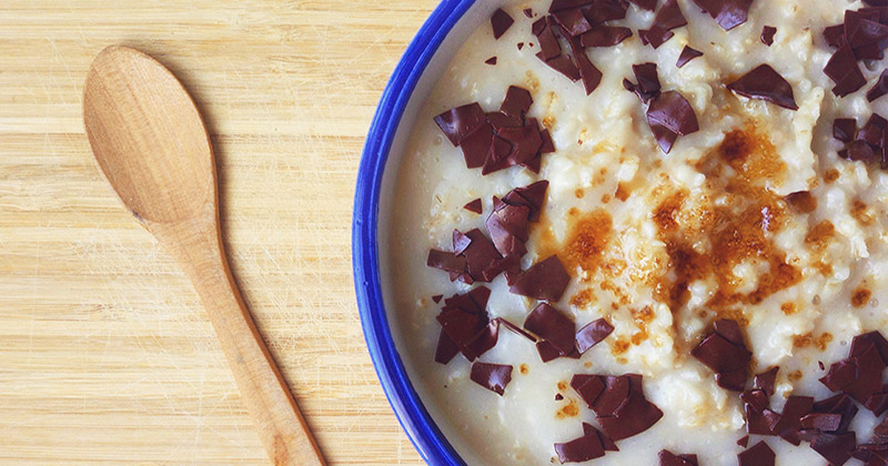 Avena con chocolate