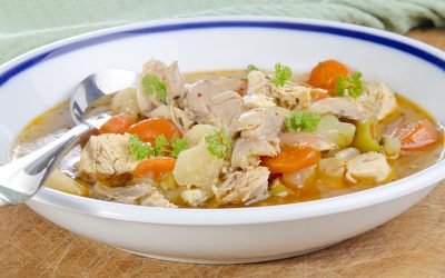 Caldo de pollo con verduras