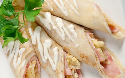 Crepas de jamón y queso