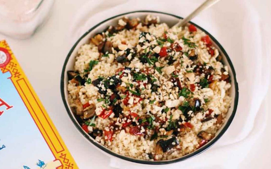 Cous cous con berenjenas asadas