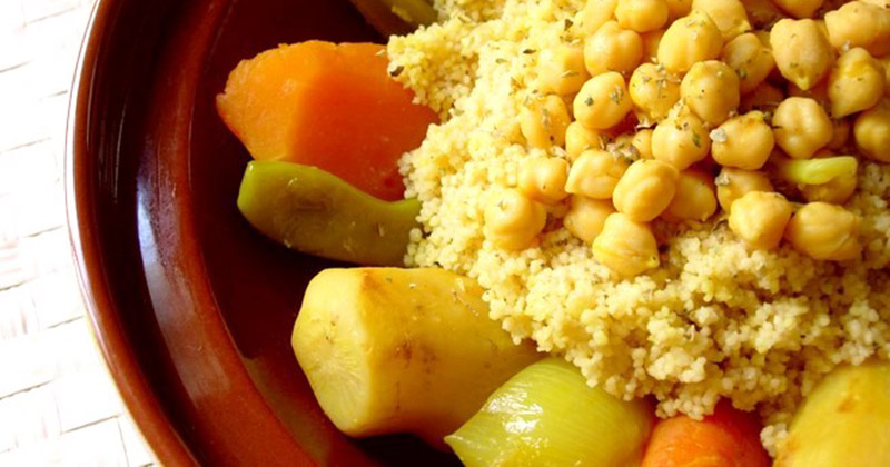 Cous cous con verduras cocidas