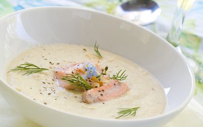 Crema de salmón ahumado