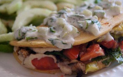 Crepas de garbanzo con verduras