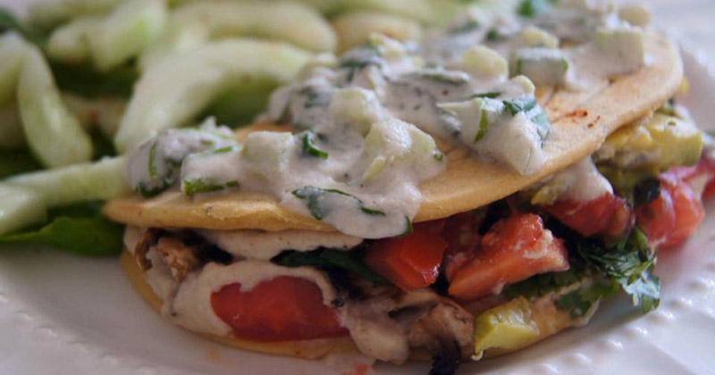 Crepas de garbanzo con verduras