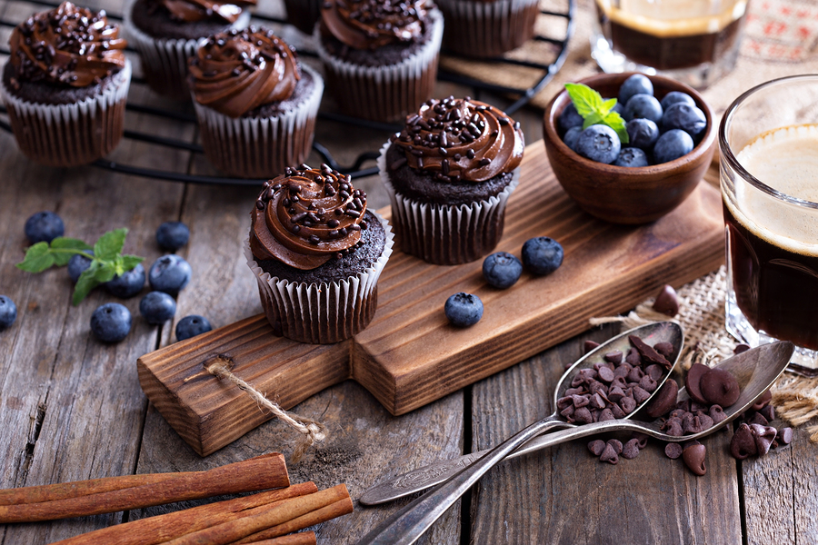 Cupcakes de chocolate