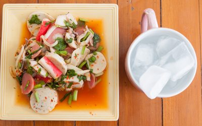 Ensalada de surimi con tofu