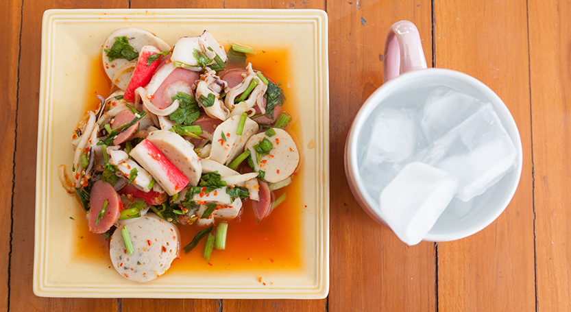 Ensalada de surimi con tofu