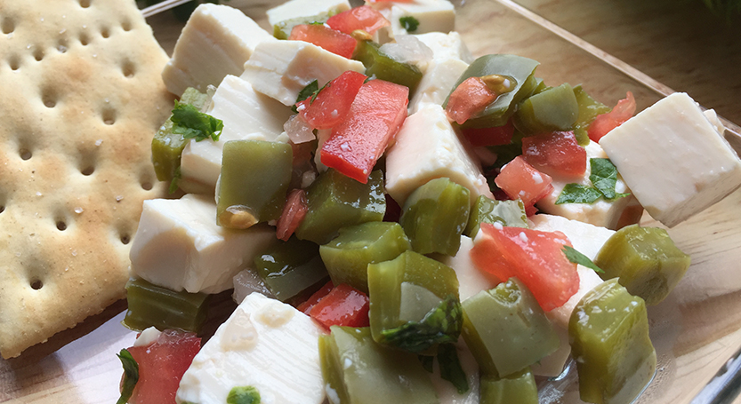 Ensalada de nopales y tofu