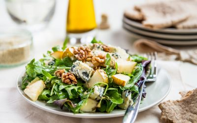 Ensalada de manzana y queso roquefort