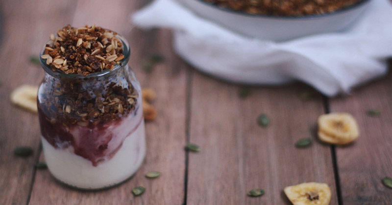 Granola de avena y quinoa