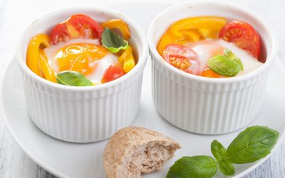 Huevo tibio con verduras