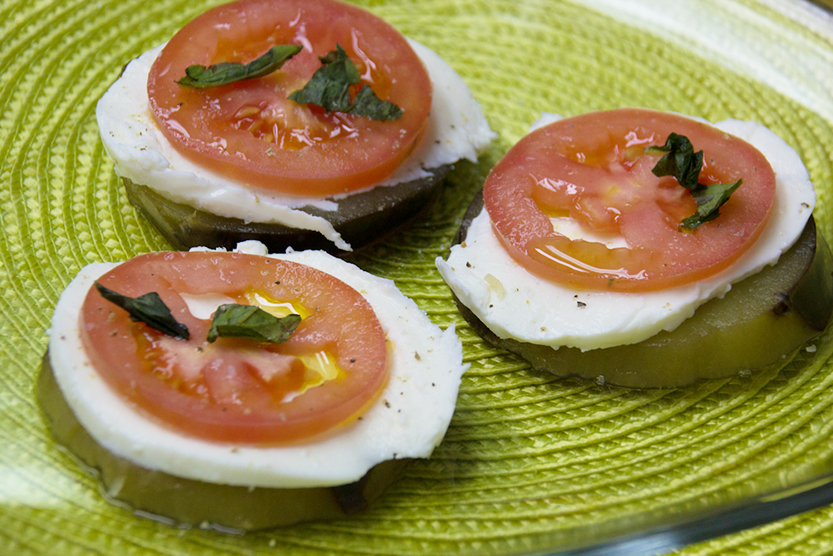 Mini pizza de berenjena