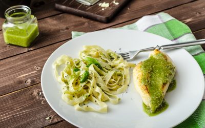 Pechugas de pavo al pesto