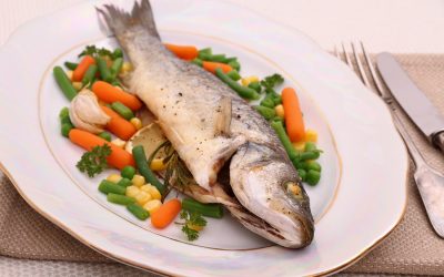 Pescado relleno de verduras