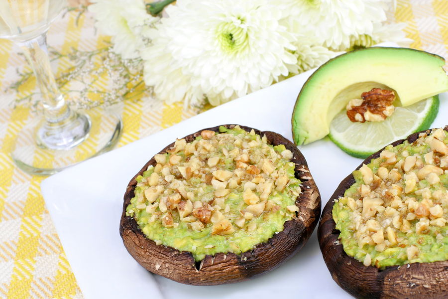 Portobellos con guacamole