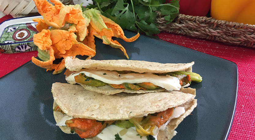 Quesadillas de flor de calabaza