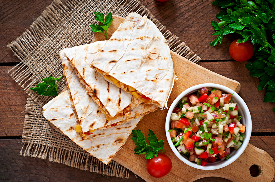 Quesadillas con pimientos