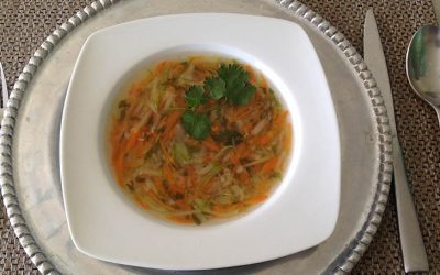 Sopa de verduras ralladas