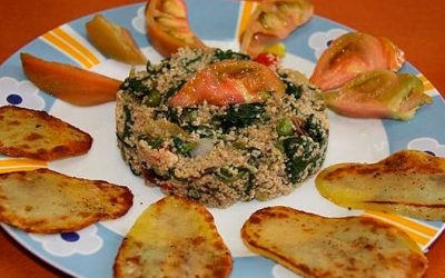 Salteado de hortalizas y frutos secos con cous cous