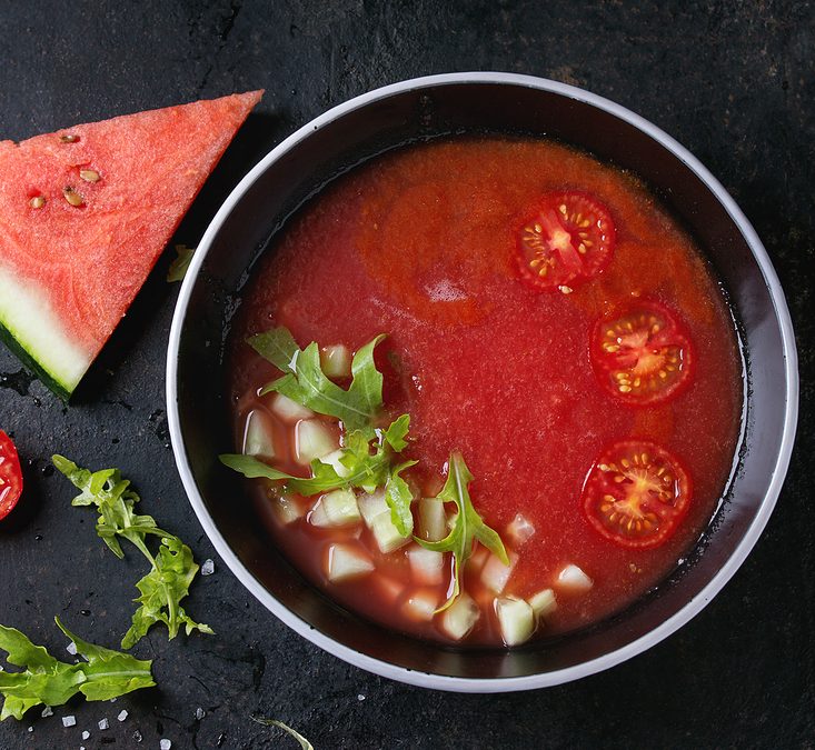 Sopa fresca de sandía