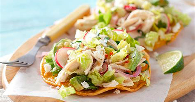 Tostadas de pollo