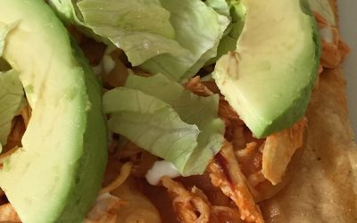 Tostadas de tinga de pollo