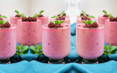 Smoothie de plátano y fresas