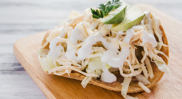 Tostadas de pavo con pepino