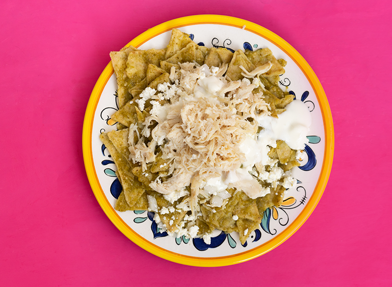 Chilaquiles de menos de 100 calorias