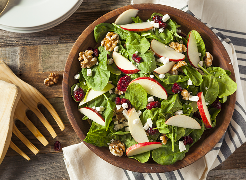 Ensalada de manzana con arándano