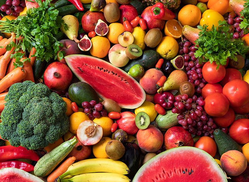 Frutas y verduras de primavera