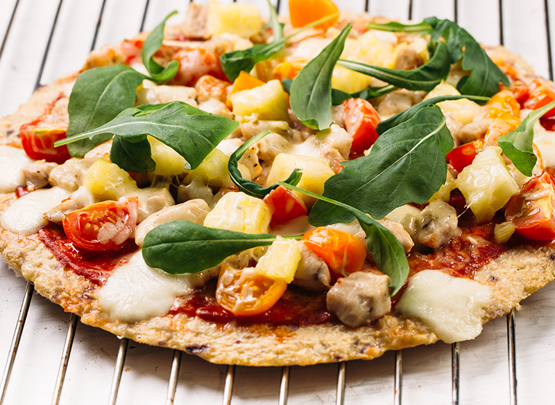 Pizza de base de coliflor